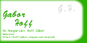 gabor hoff business card